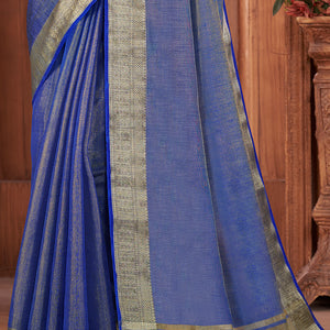 Azure Blue Tussar Saree