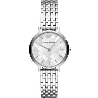 Emporio Armani Kappa Silver Mother-Of-Pearl Dial Women 32mm AR11112