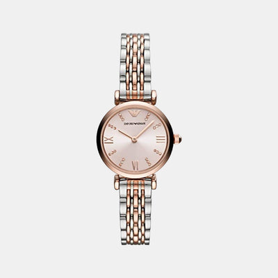 Gianni T-Bar Women Quartz Pink Dial Analog Stainless Steel Watch AR11223
