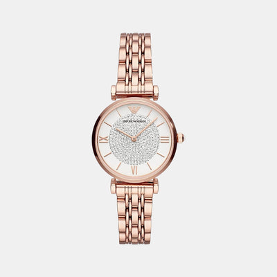 Gianni T-Bar Women Quartz White Dial Analog Stainless Steel Watch AR11244