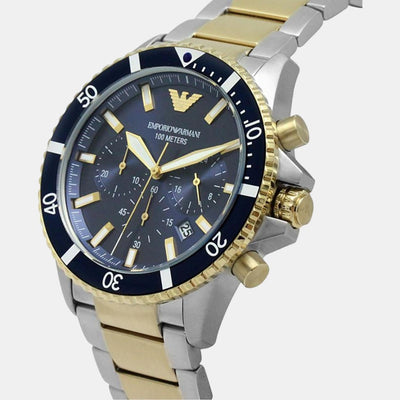 Helios (World Explorer) Men Quartz Blue Dial Chronograph Stainless Steel Watch AR11362