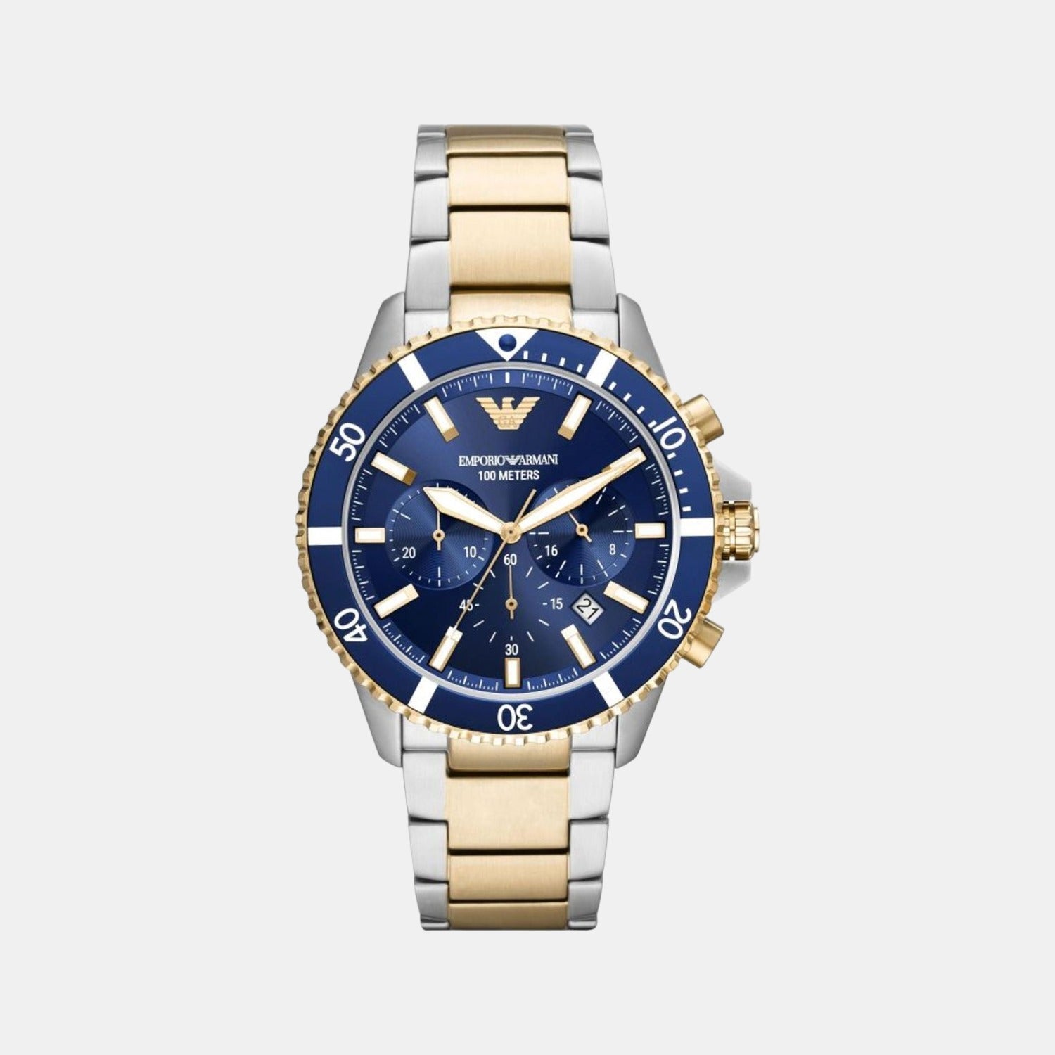 Helios (World Explorer) Men Quartz Blue Dial Chronograph Stainless Steel Watch AR11362