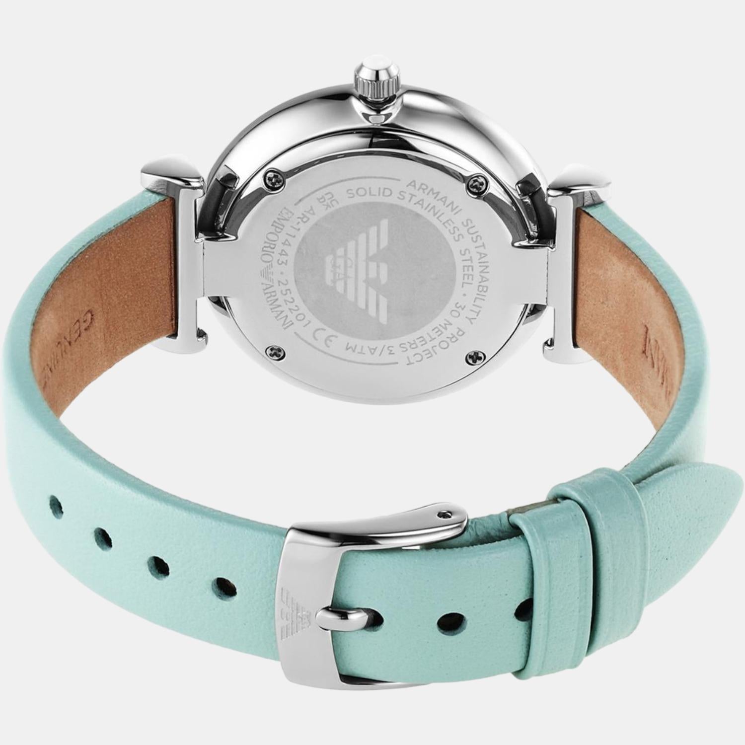 Gianni T-Bar Women Quartz Silver Dial Analog Leather Watch AR11443