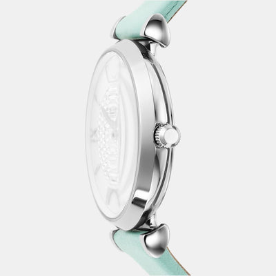 Gianni T-Bar Women Quartz Silver Dial Analog Leather Watch AR11443