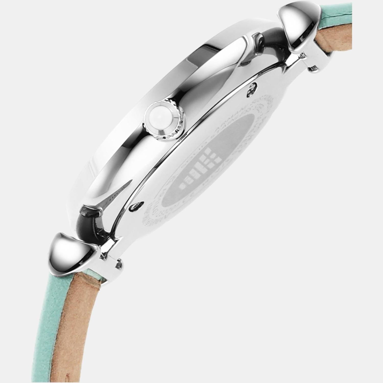 Gianni T-Bar Women Quartz Silver Dial Analog Leather Watch AR11443