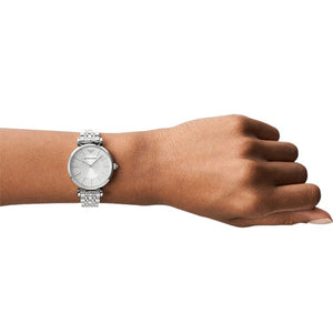 Emporio Armani Gianni T-Bar Silver Dial Women 32mm