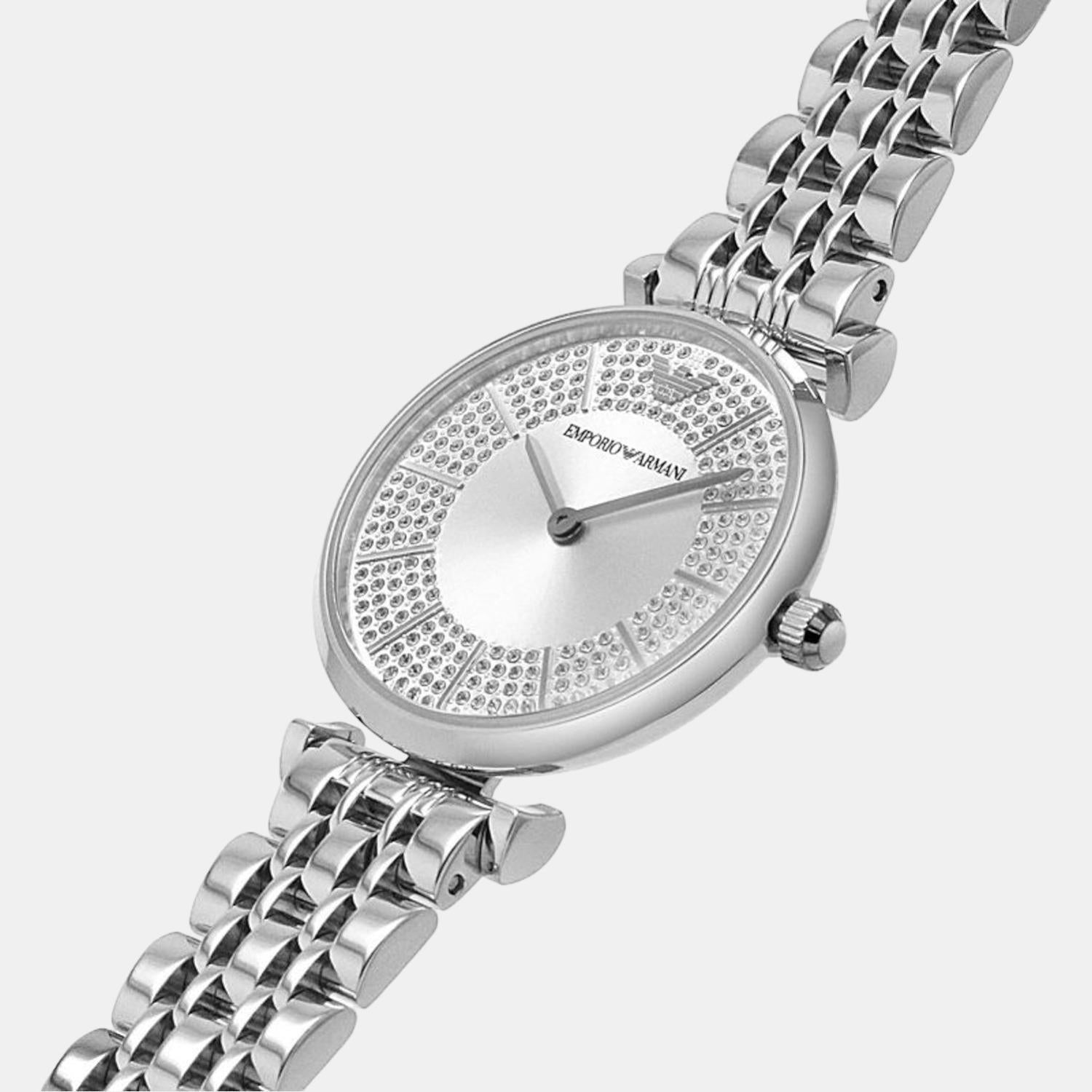 Gianni T-Bar Women Quartz Silver Dial Analog Stainless Steel Watch AR11445