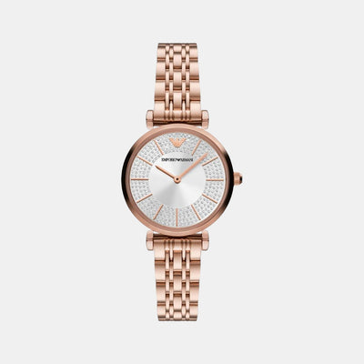 Gianni T-Bar Women Quartz Silver Dial Analog Stainless Steel Watch AR11446