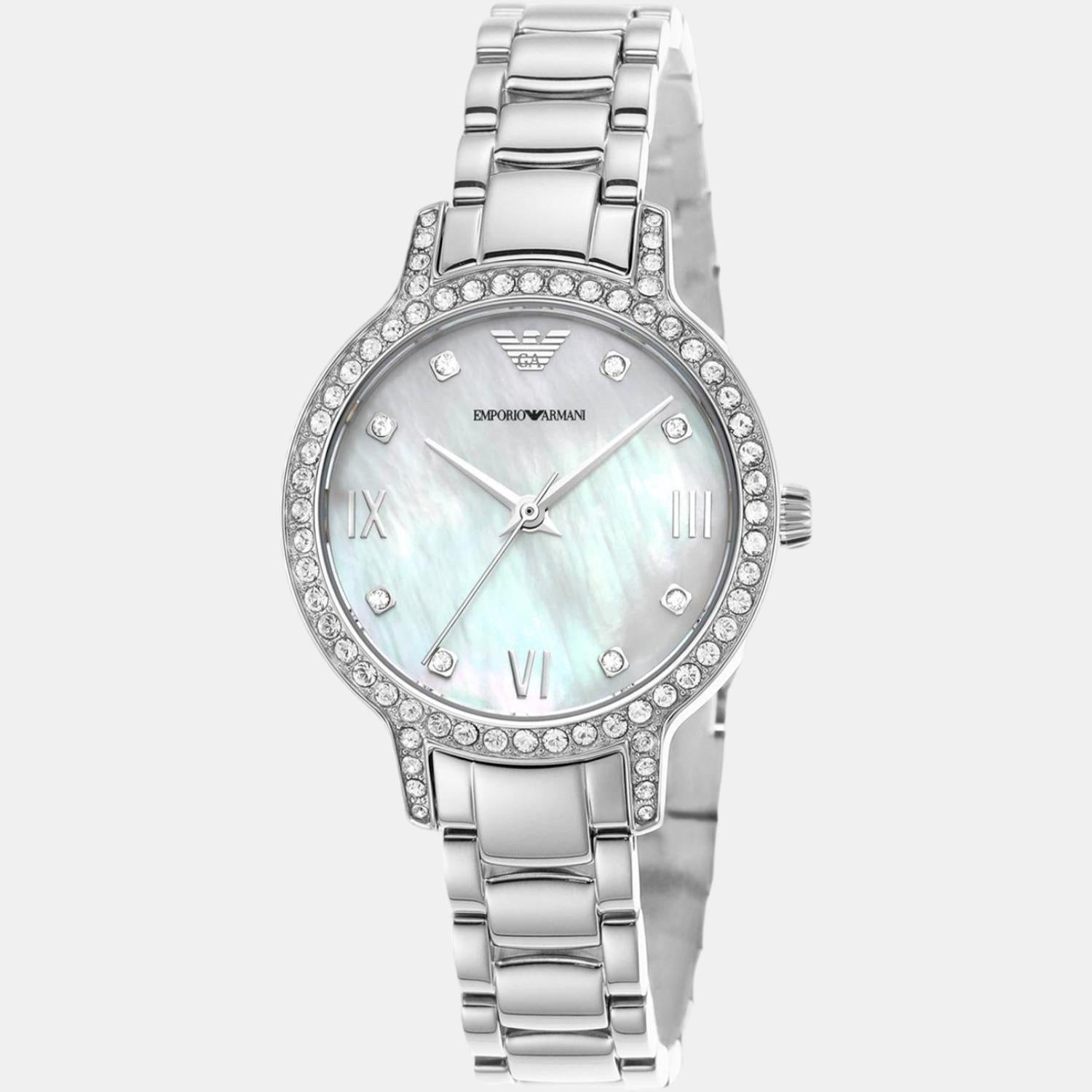 helios (Cleo) Women Quartz Silver Dial Analog Stainless Steel Watch AR11484