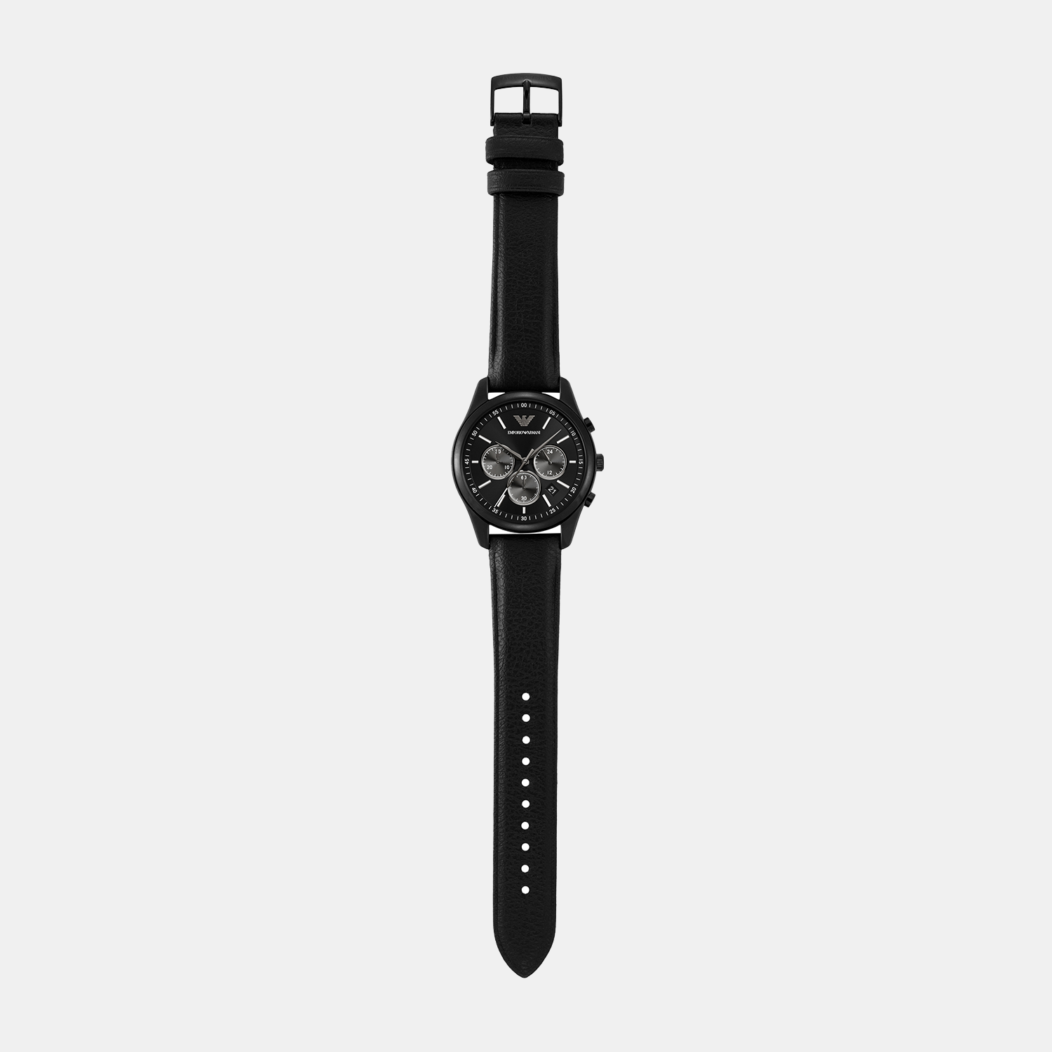 Antonio Men Quartz Black Dial Chronograph Leather Watch AR11583