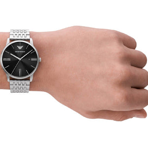 Emporio Armani Minimalist Black Dial Men 42mm