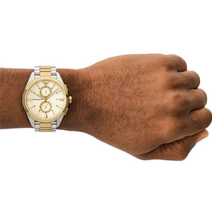 Emporio Armani Claudio Beige Dial Men 43mm