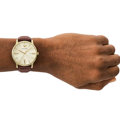 Emporio Armani Minimalist Beige Dial Men 42mm AR11610