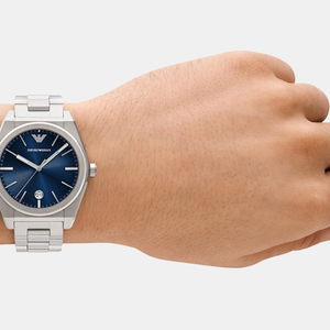 Federico Men Quartz Blue Dial Analog Stainless Steel Watch AR11620