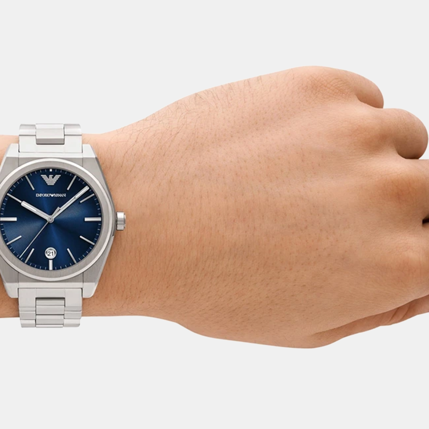 Federico Men Quartz Blue Dial Analog Stainless Steel Watch AR11620