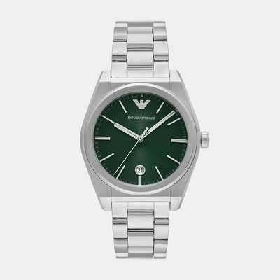 Federico Men Quartz Green Dial Analog Stainless Steel Watch AR11621