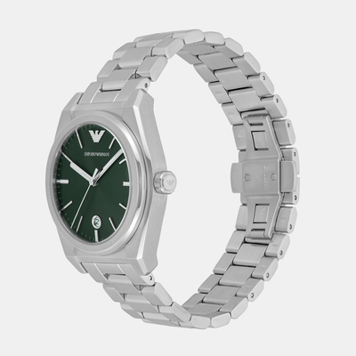 Federico Men Quartz Green Dial Analog Stainless Steel Watch AR11621
