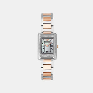 Genni Women Quartz Mother Of Pearl Dial Analog Stainless Steel Watch AR11626