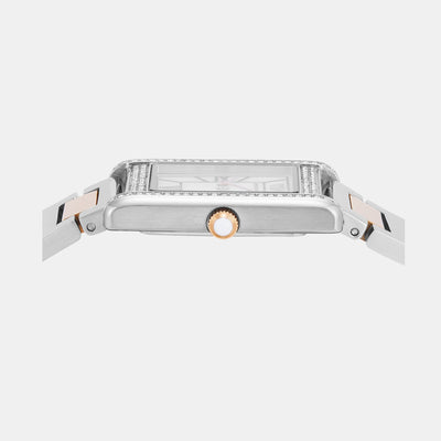 Genni Women Quartz Mother Of Pearl Dial Analog Stainless Steel Watch AR11626