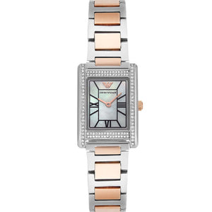 Emporio Armani Genni White Mother-Of-Pearl Dial Women 32mm AR11626