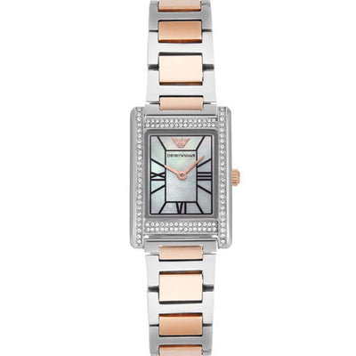 Emporio Armani Genni White Mother-Of-Pearl Dial Women 32mm AR11626