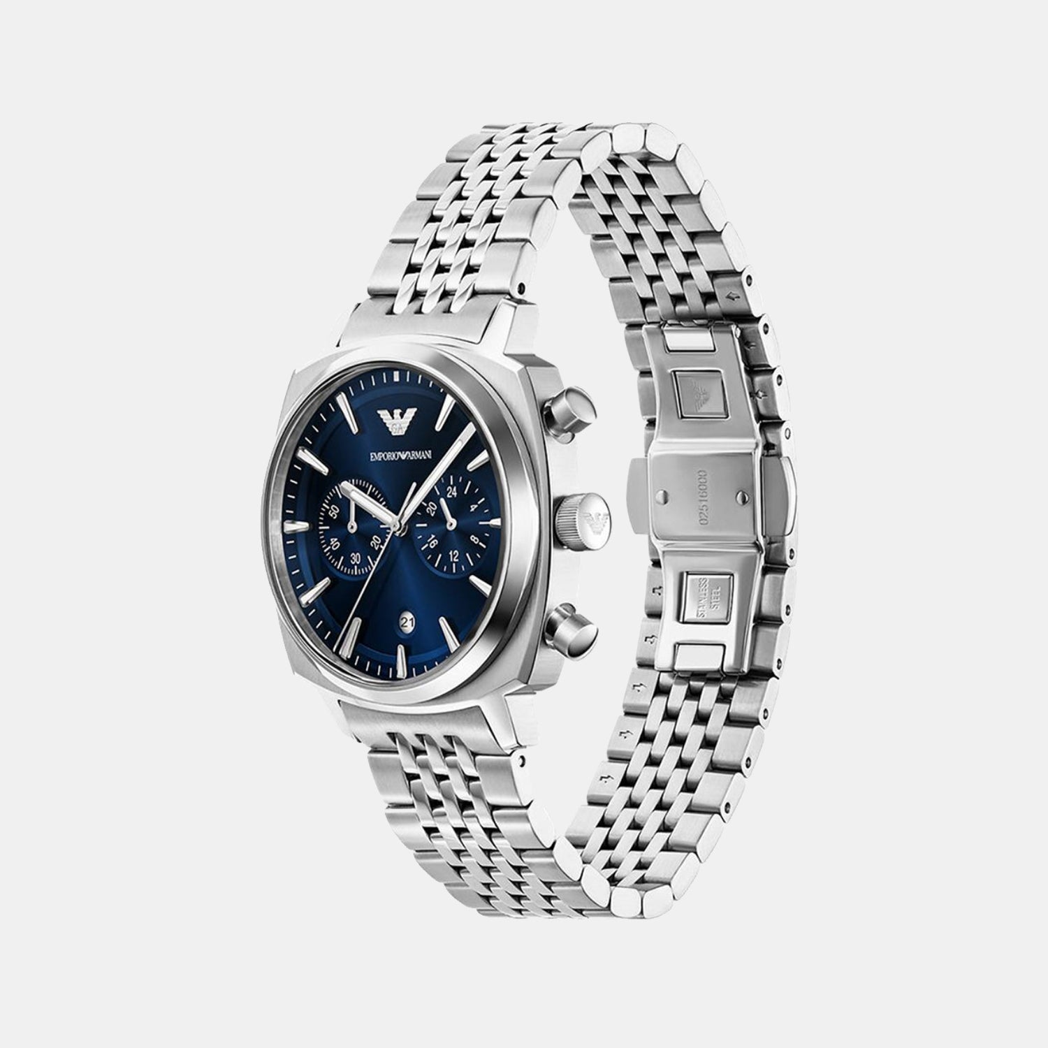Carlo Men Quartz Blue Dial Chronograph Stainless Steel Watch AR11688