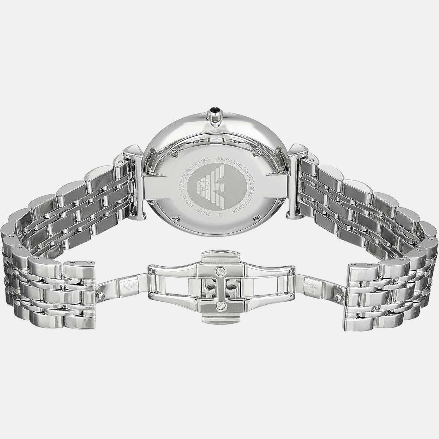Gianni Women Quartz Black Dial Analog Stainless Steel Watch AR1676