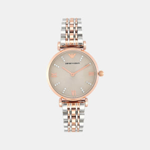 Gianni T-Bar Women Quartz Beige Dial Analog Stainless Steel Watch AR1840