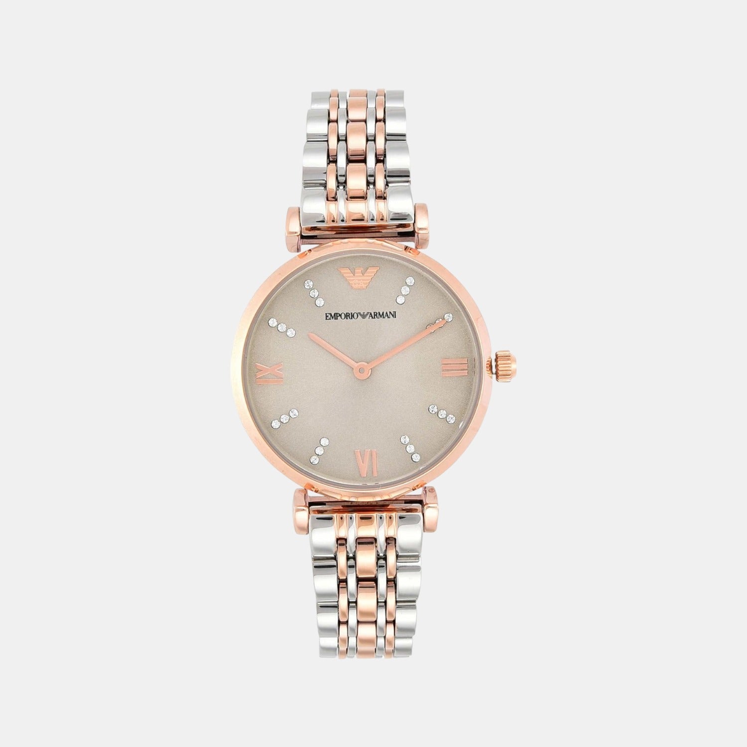 Gianni T-Bar Women Quartz Beige Dial Analog Stainless Steel Watch AR1840