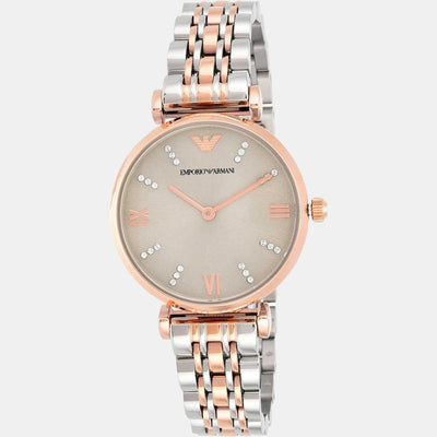 Gianni T-Bar Women Quartz Beige Dial Analog Stainless Steel Watch AR1840