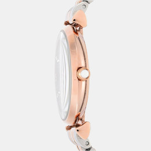 Gianni T-Bar Women Quartz Beige Dial Analog Stainless Steel Watch AR1840