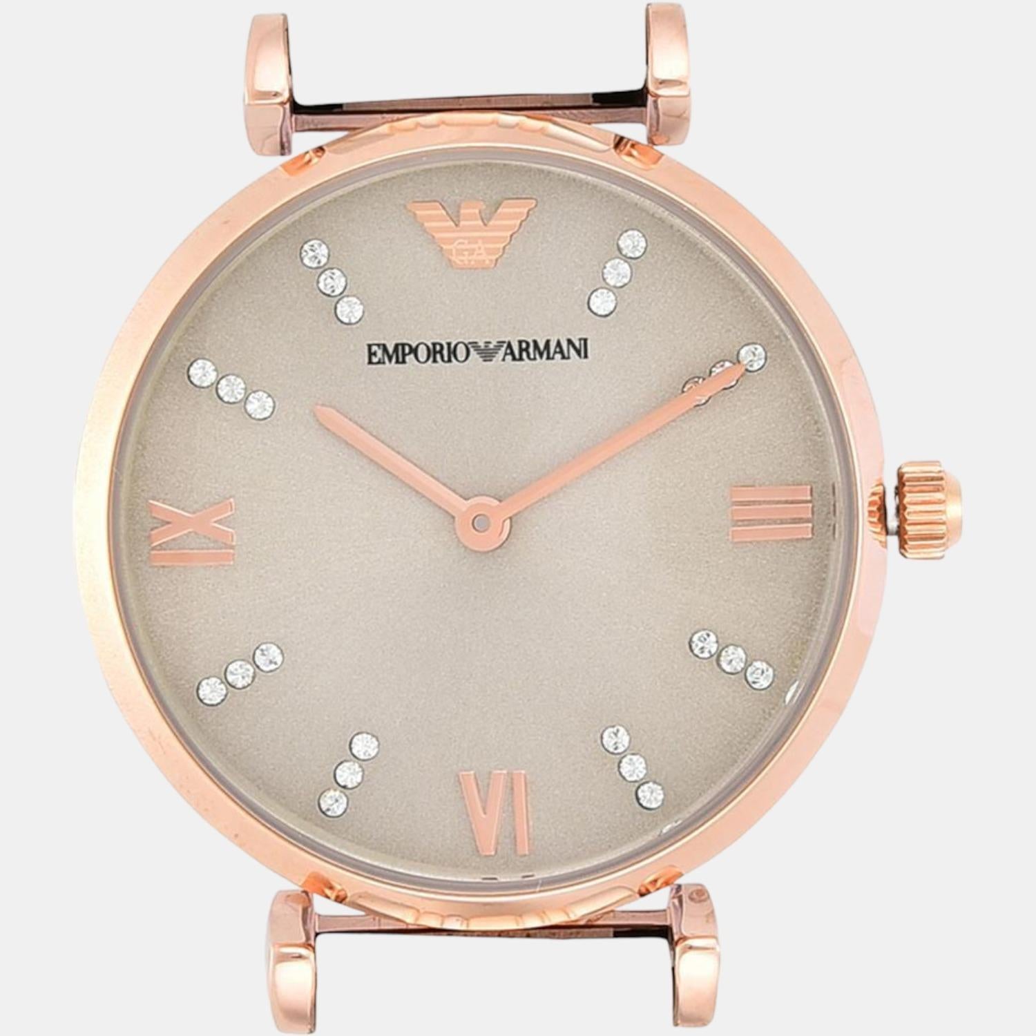Gianni T-Bar Women Quartz Beige Dial Analog Stainless Steel Watch AR1840