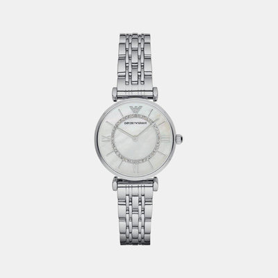 Gianni T-Bar Women Quartz Mother Of Pearl Dial Analog Stainless Steel Watch AR1908