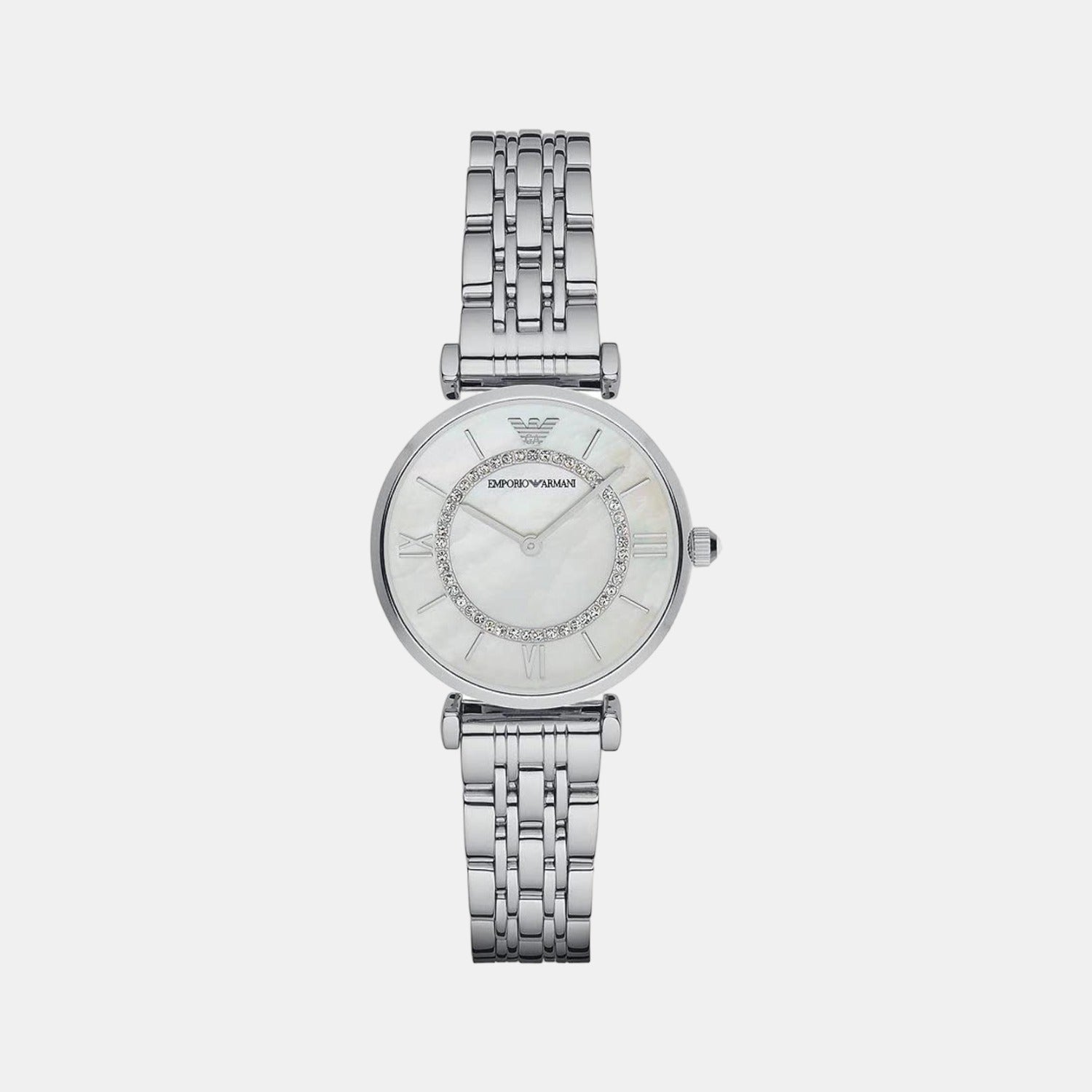 Gianni T-Bar Women Quartz Mother Of Pearl Dial Analog Stainless Steel Watch AR1908