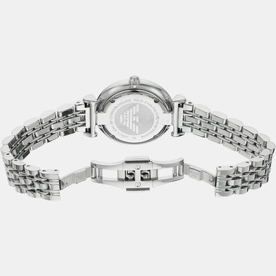 Gianni T-Bar Women Quartz Mother Of Pearl Dial Analog Stainless Steel Watch AR1908