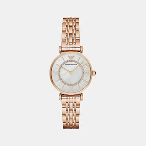 Gianni T-Bar Women Quartz White Dial Analog Stainless Steel Watch AR1909