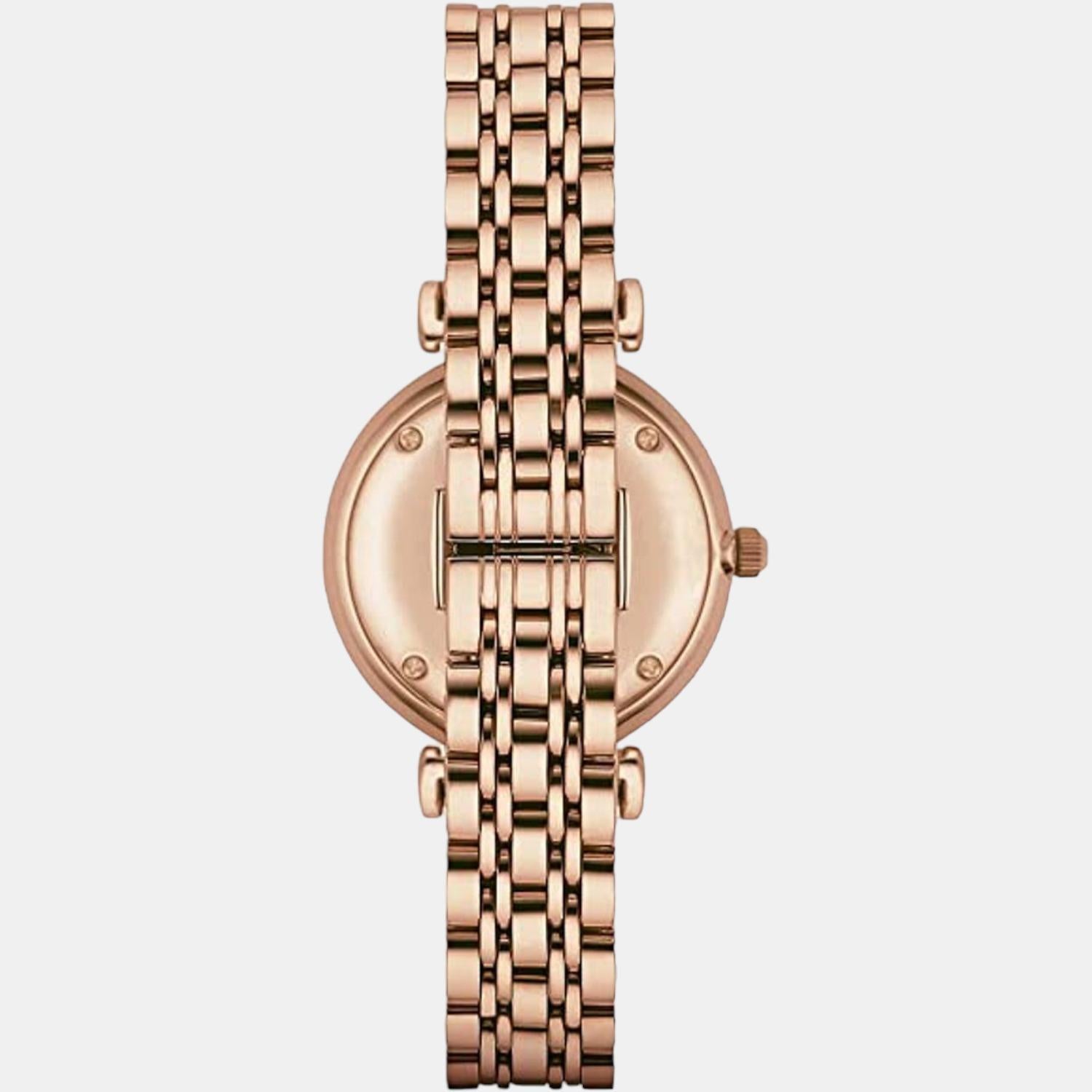Gianni T-Bar Women Quartz White Dial Analog Stainless Steel Watch AR1909