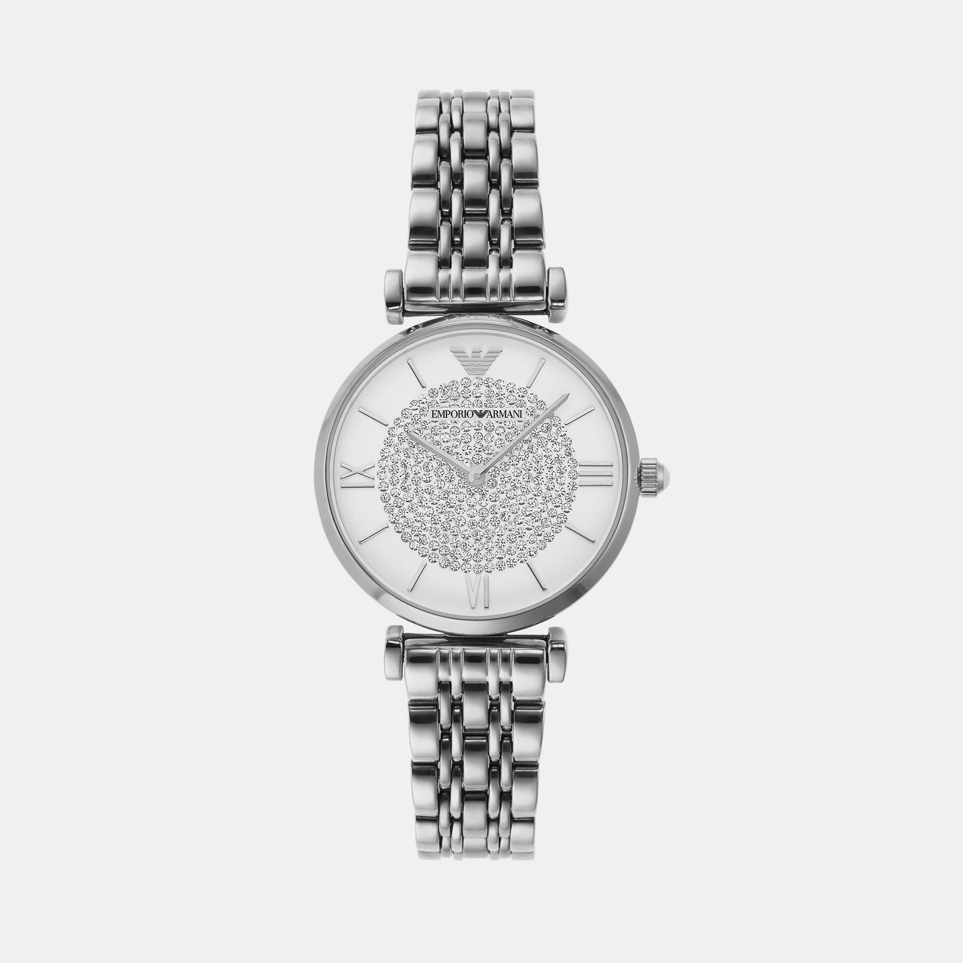 Gianni T-Bar Women Quartz Silver Dial Analog Stainless Steel Watch AR1925