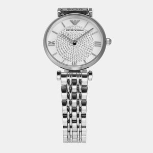 Gianni T-Bar Women Quartz Silver Dial Analog Stainless Steel Watch AR1925