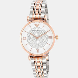 Gianni T-Bar Women Quartz White Dial Analog Stainless Steel Watch AR1926