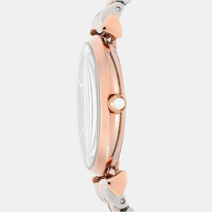 Gianni T-Bar Women Quartz White Dial Analog Stainless Steel Watch AR1926