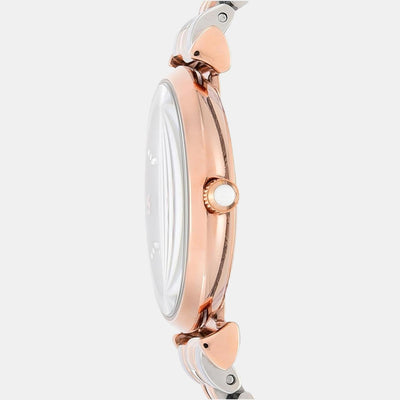 Gianni T-Bar Women Quartz White Dial Analog Stainless Steel Watch AR1926