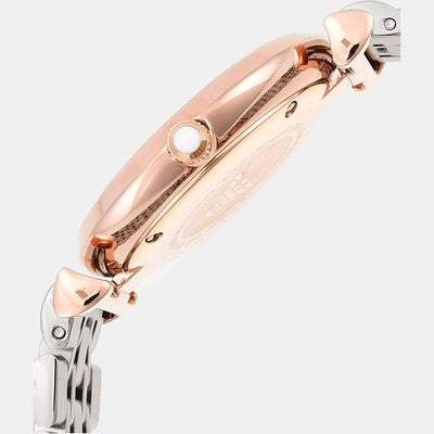 Gianni T-Bar Women Quartz White Dial Analog Stainless Steel Watch AR1926