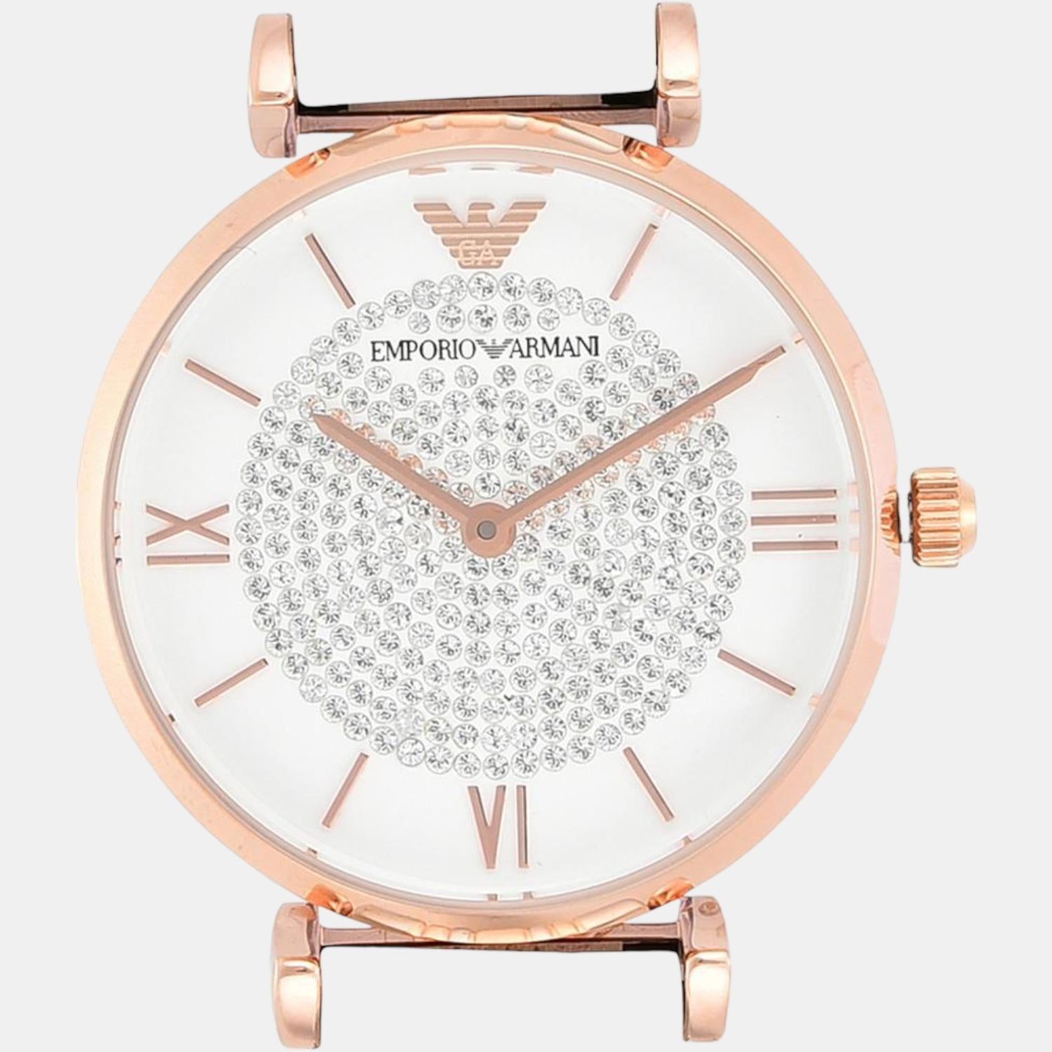 Gianni T-Bar Women Quartz White Dial Analog Stainless Steel Watch AR1926