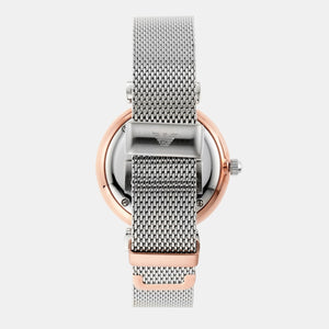 Gianni T-Bar Women Quartz White Mother Of Pearl Dial Analog Stainless Steel Watch AR2067