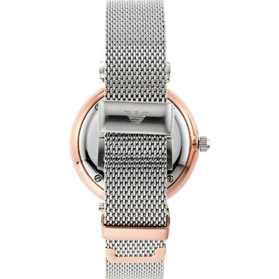 Emporio Armani Gianni T-Bar White Mother-Of-Pearl Dial Women 32mm AR2067