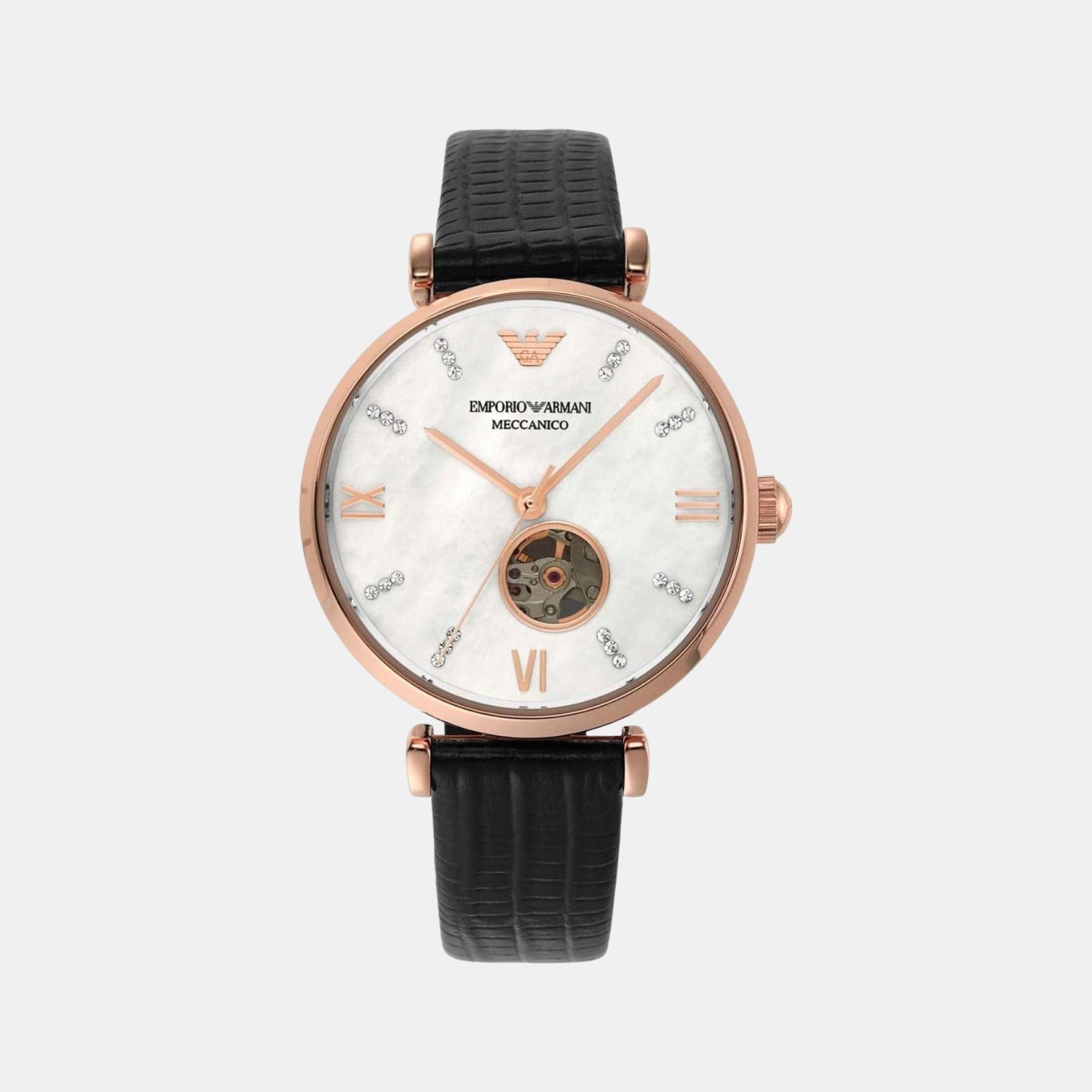 Gianni T-Bar Women Automatic White Dial Analog Leather Watch AR60047