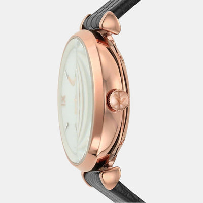 Gianni T-Bar Women Automatic White Dial Analog Leather Watch AR60047