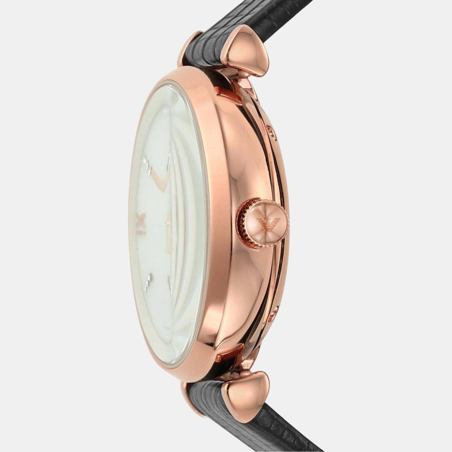 Gianni T-Bar Women Automatic White Dial Analog Leather Watch AR60047