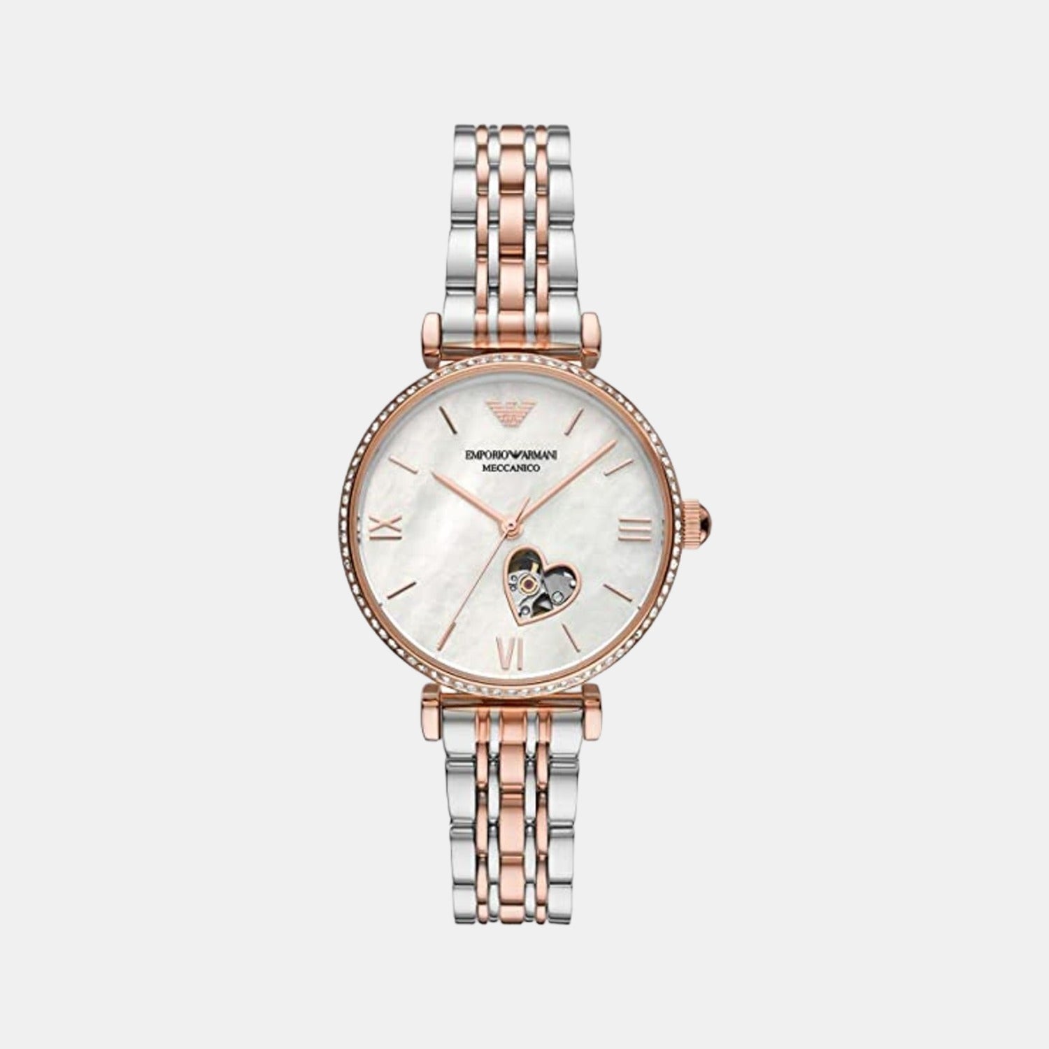 Gianni T-Bar Women Automatic White Dial Analog Stainless Steel Watch AR60049